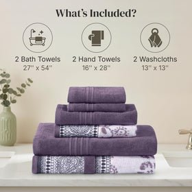 Modern Threads Floral Trail hand towel 16x28, velvety soft and quick drying for daily use.