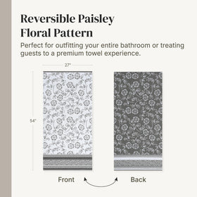 Modern Threads Floral Trail washcloth weave, emphasizing compact size and quick-dry properties