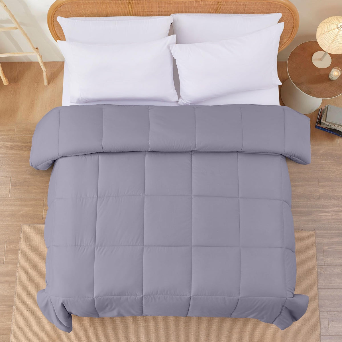 Modern Threads microfiber shell provides breathable texture with lasting fluffy feel.