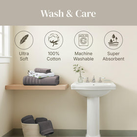 Modern Threads Natural Vine towel set displayed for coordinated spa-inspired styling