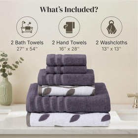 Modern Threads Natural Vine washcloth 13x13 with soft texture for gentle cleansing