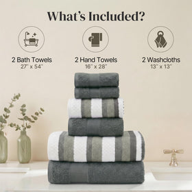 Pax bath towel Ivy 27x54 ready for quick-dry after shower.