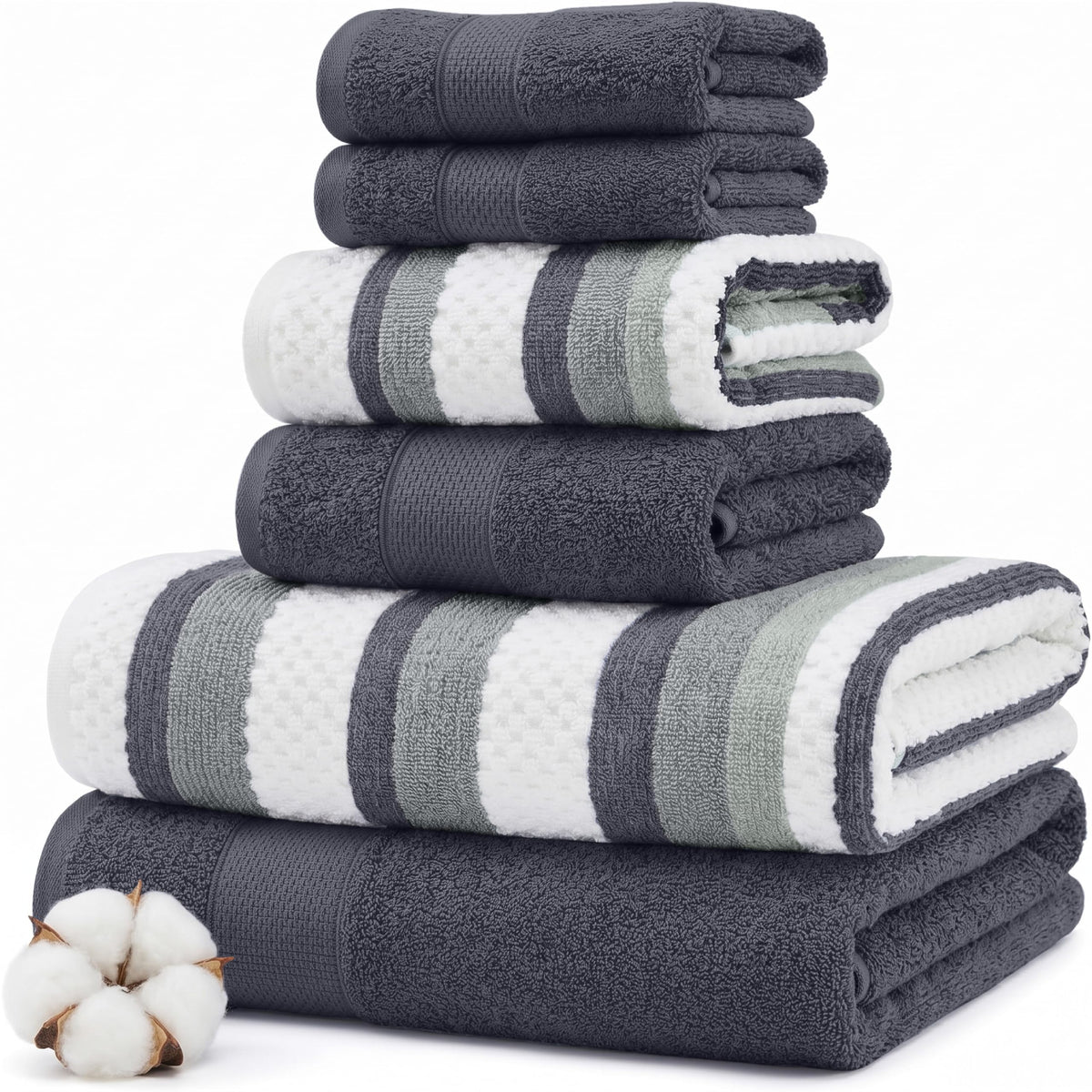 Modern Threads Pax solid denim bath towel showing plush softness and absorbency.