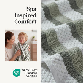 Pax hand towel Ivy 16x28 as stylish guest bathroom accent.