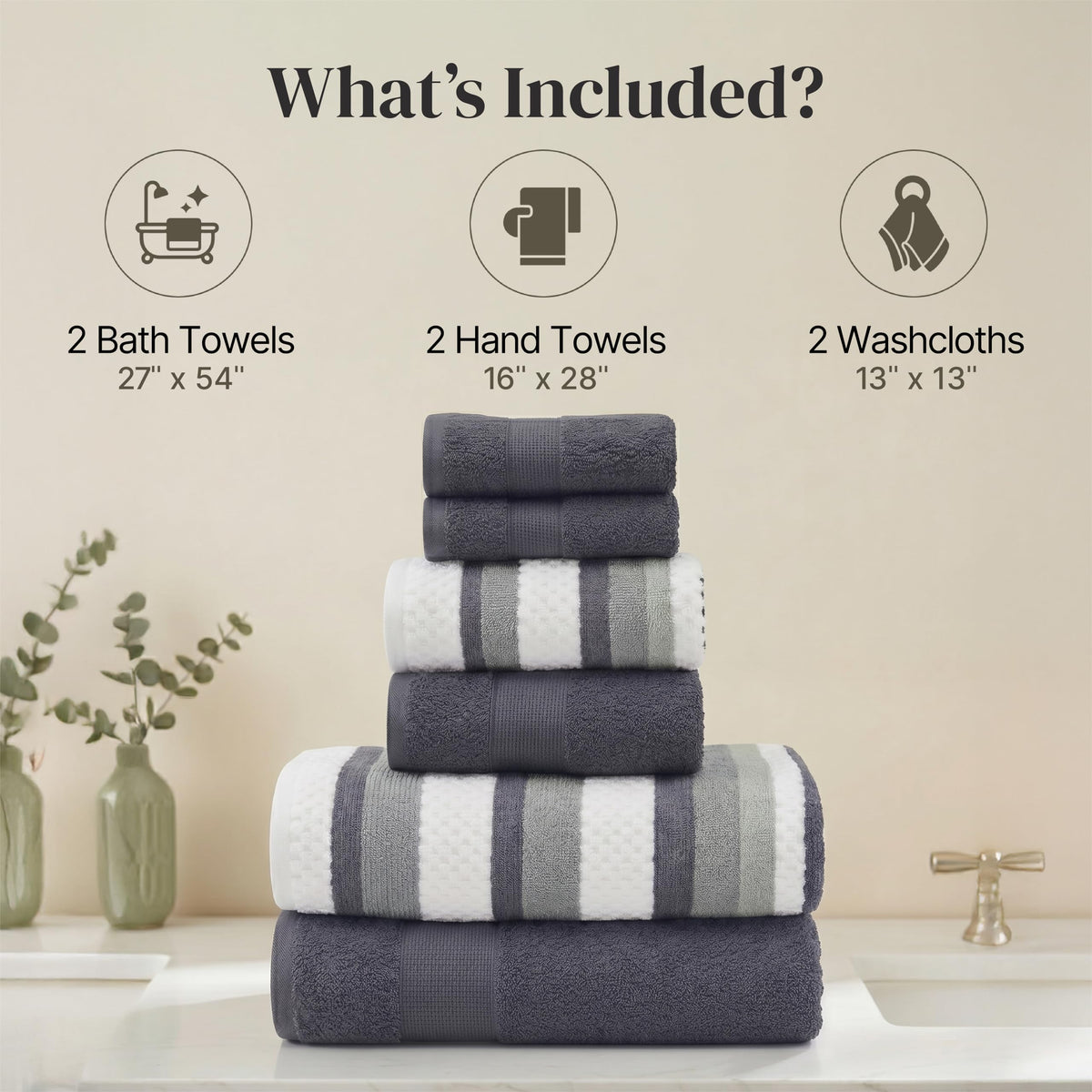 Modern Threads Pax solid denim hand towel offering everyday softness and durability.