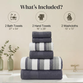 Modern Threads Pax solid denim hand towel offering everyday softness and durability.