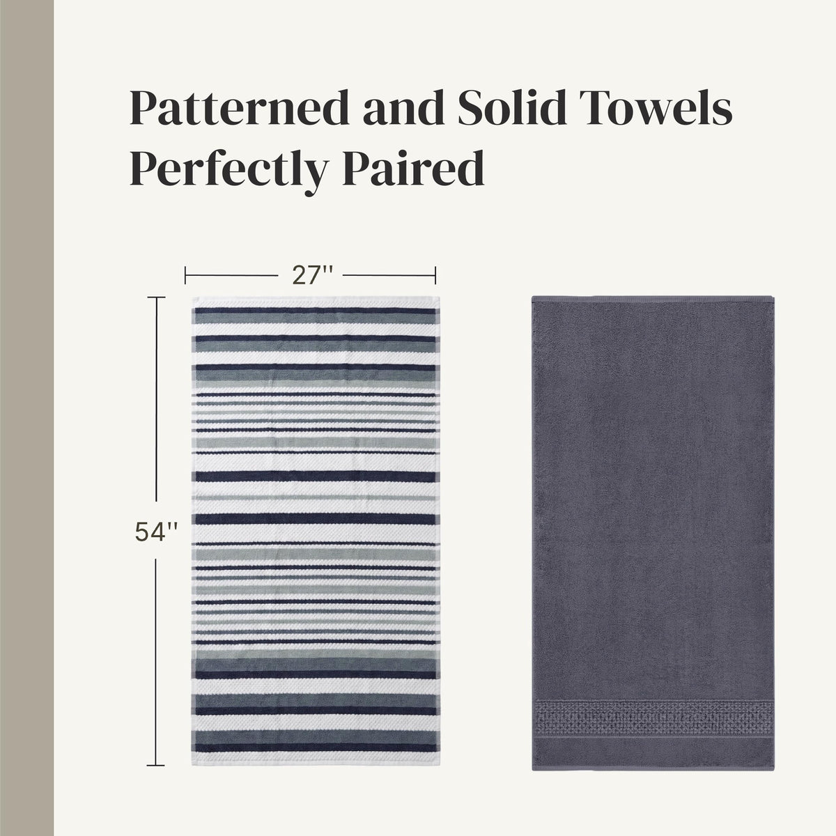 Modern Threads Pax six-piece towel set packaging on display.