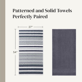 Modern Threads Pax six-piece towel set packaging on display.