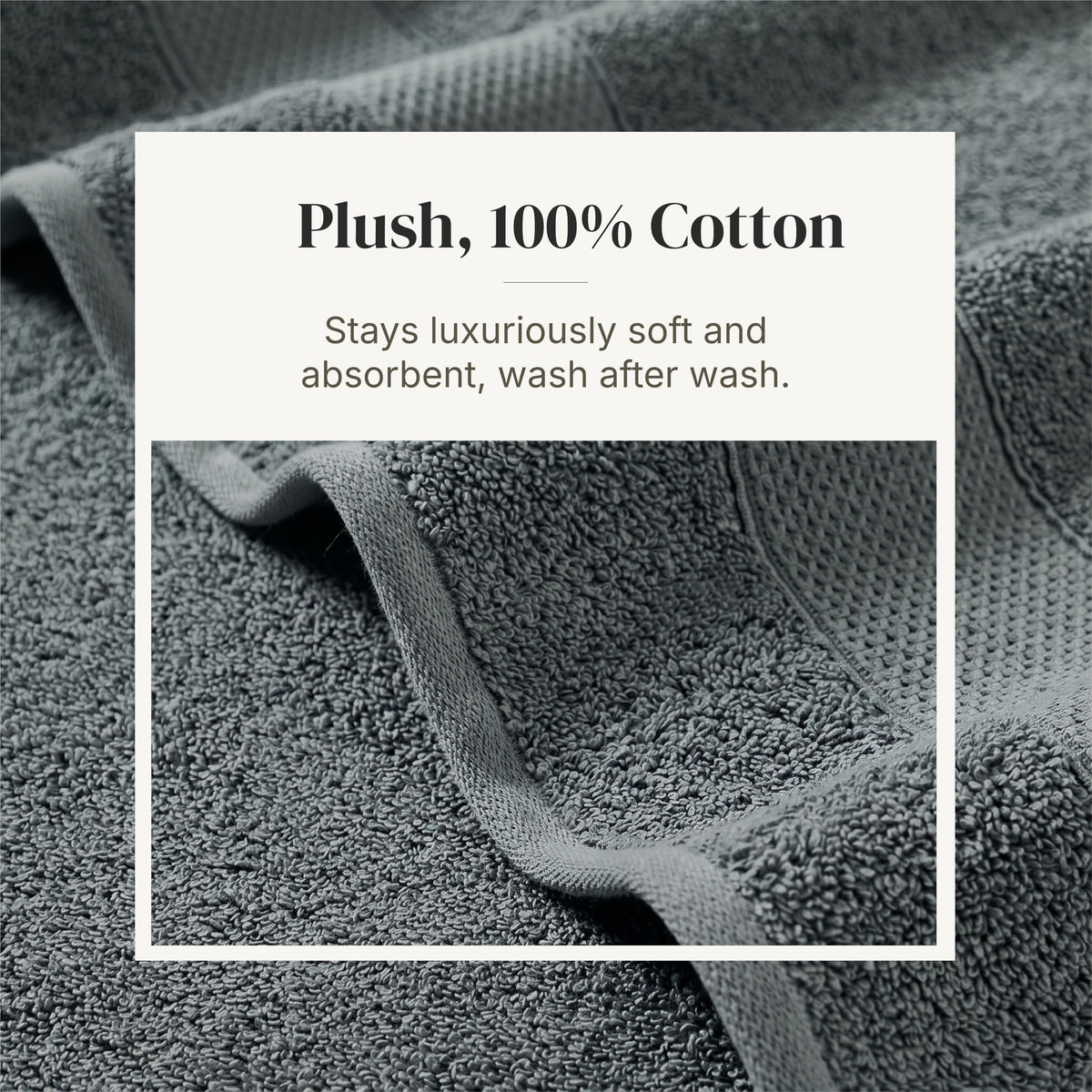 Pax washcloths Ivy 13x13 stacked for daily use.