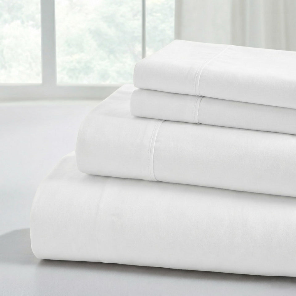Modern Threads queen flat sheet 90x102 shows smooth microfiber and hotel-like drape.