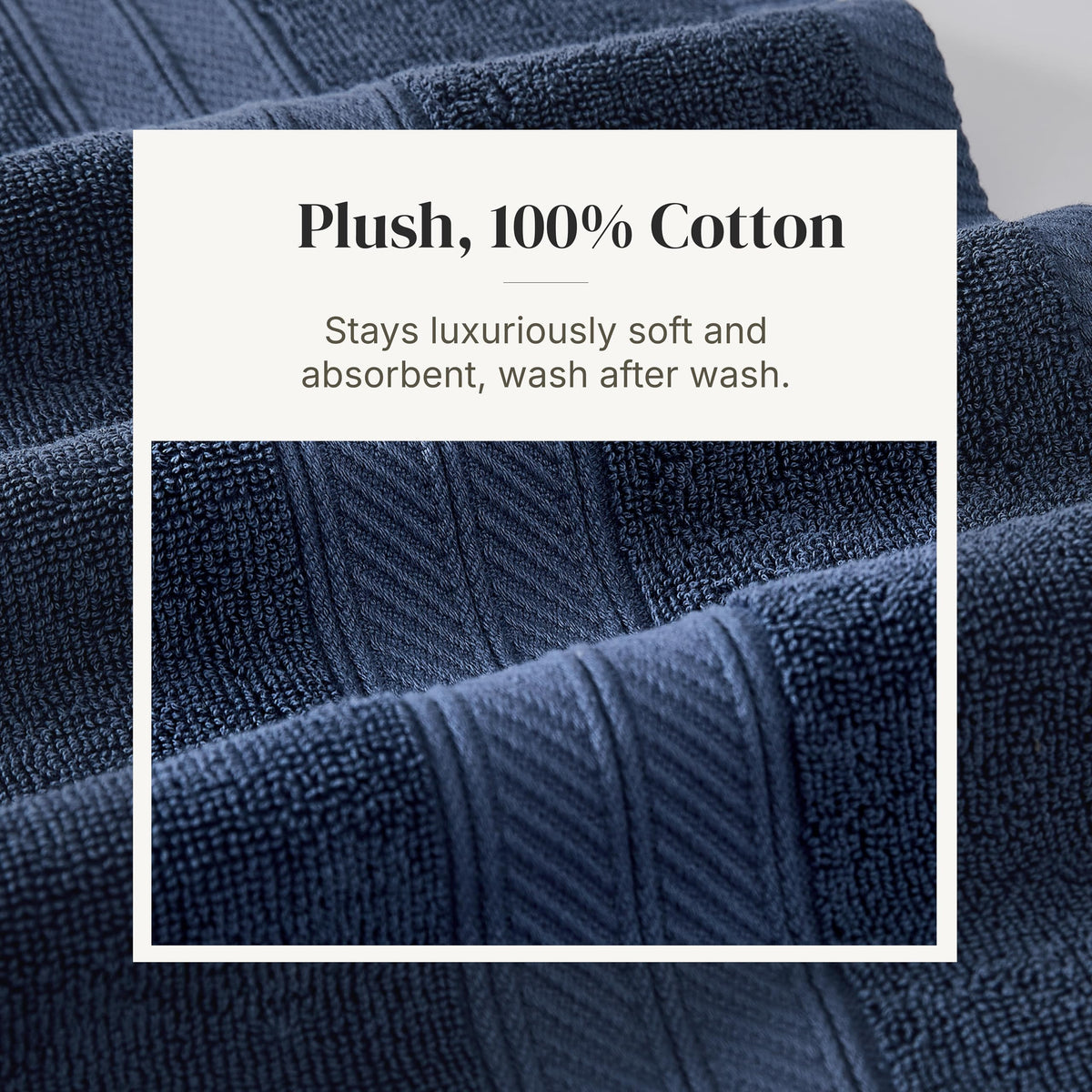 Modern Threads Reversible Yarn-Dyed Jacquard reveals Trefoil Filigree motif across towels.