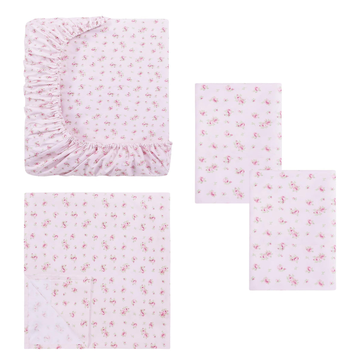 Modern Threads roses on blush print adds romantic style to bedroom