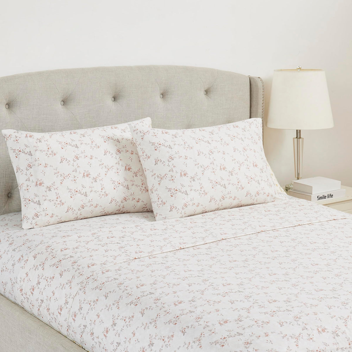 Modern Threads fitted sheet in Kashmir Rose Clay with deep pockets for thick mattresses