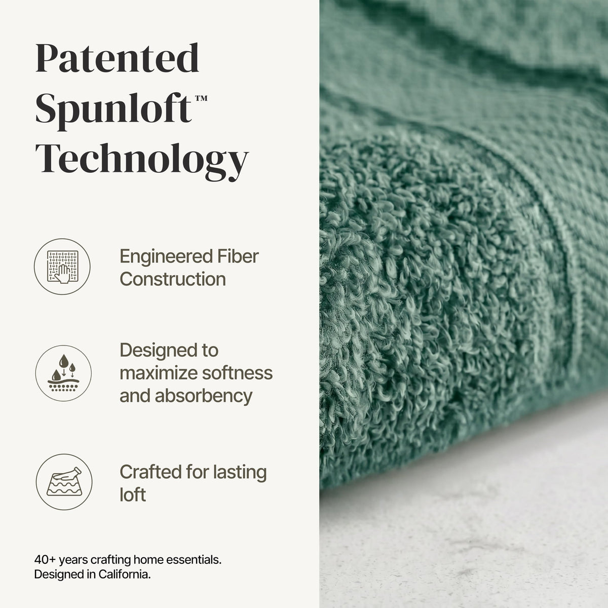 Modern Threads Spun Loft hand towel 16x28 inches, daily softness for hands