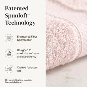 Modern Threads Spun Loft hand towels in blush with soft comfort and quick-dry performance.
