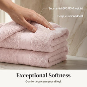 Modern Threads Spun Loft plush weave close-up showing luxurious towel texture.