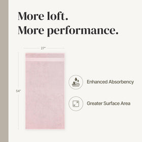 Modern Threads Spun Loft washcloths in blush for gentle cleansing and premium texture.
