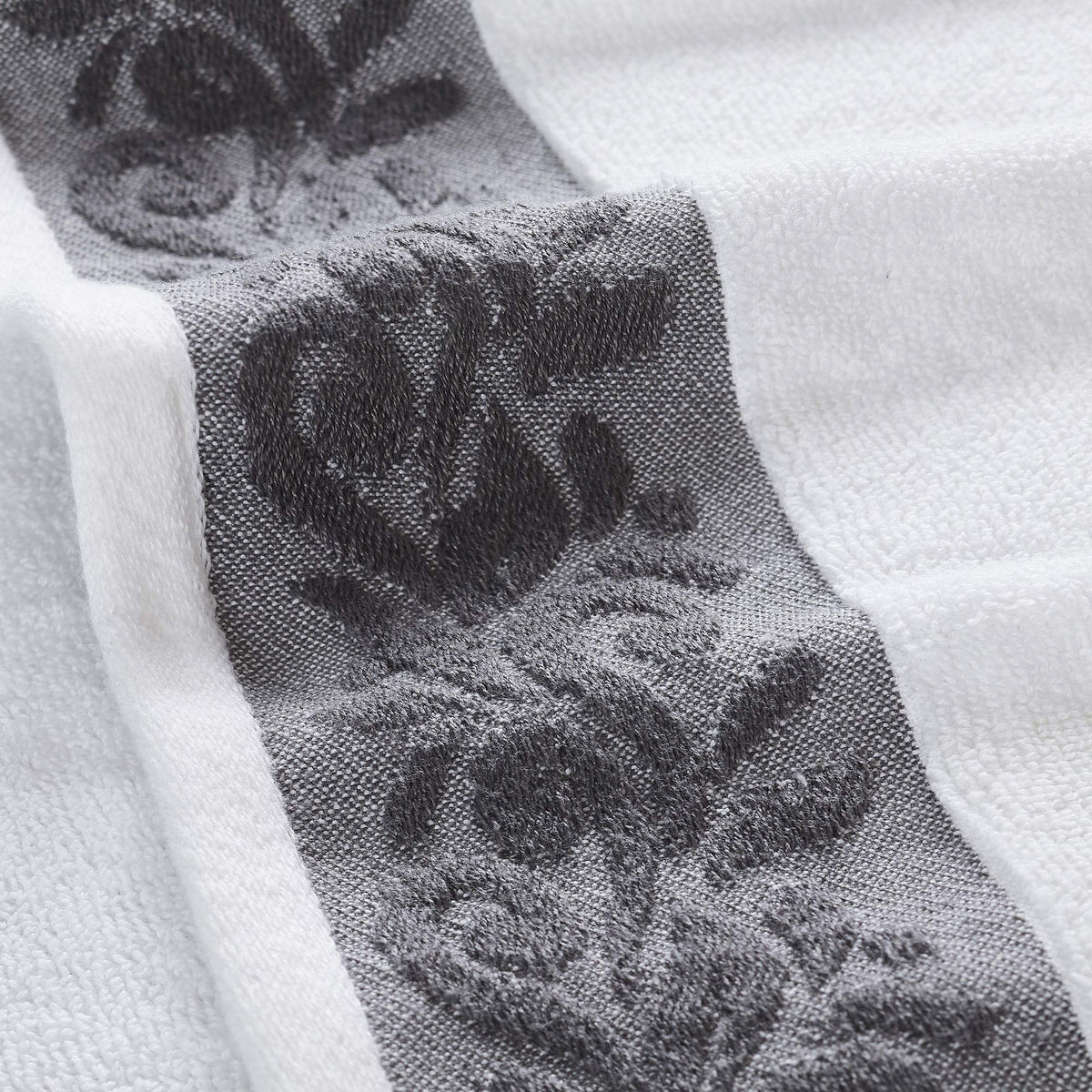Modern Threads towel set charcoal stack demonstrates generous size and organization
