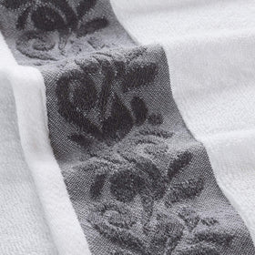 Modern Threads towel set charcoal stack demonstrates generous size and organization