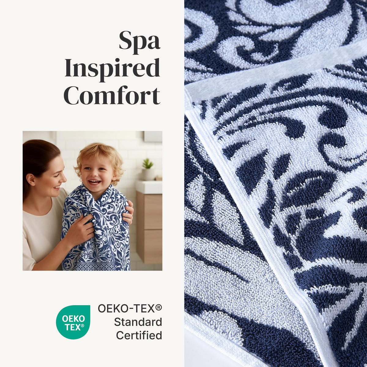 Modern Threads Washcloths (13x13) demonstrate soft texture and durable construction.