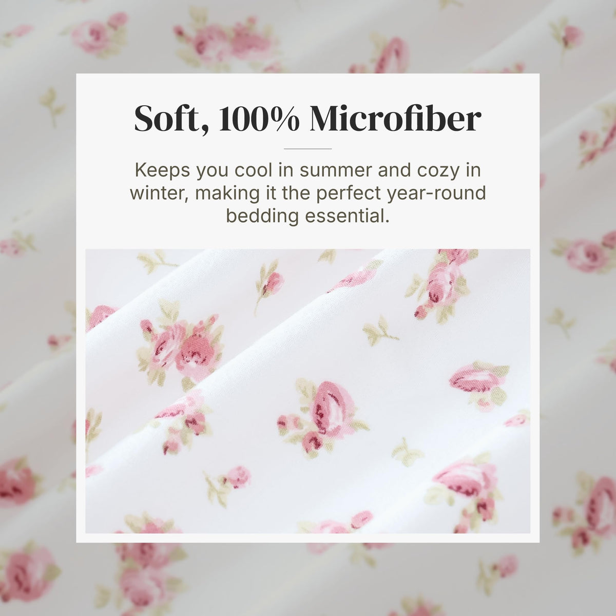 Modern Threads wrinkle-resistant finish keeps bedding looking crisp after washes.