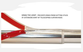 Modtek curtain ring slide in action delivering quiet, effortless drapery movement