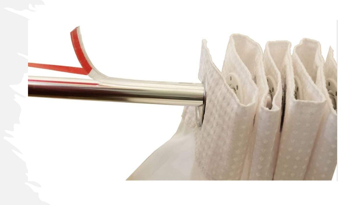 Modtek curtain ring slide top view showing smooth, snag-free motion