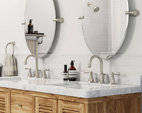 Moen Glenshire mounting hardware included for simple wall installation