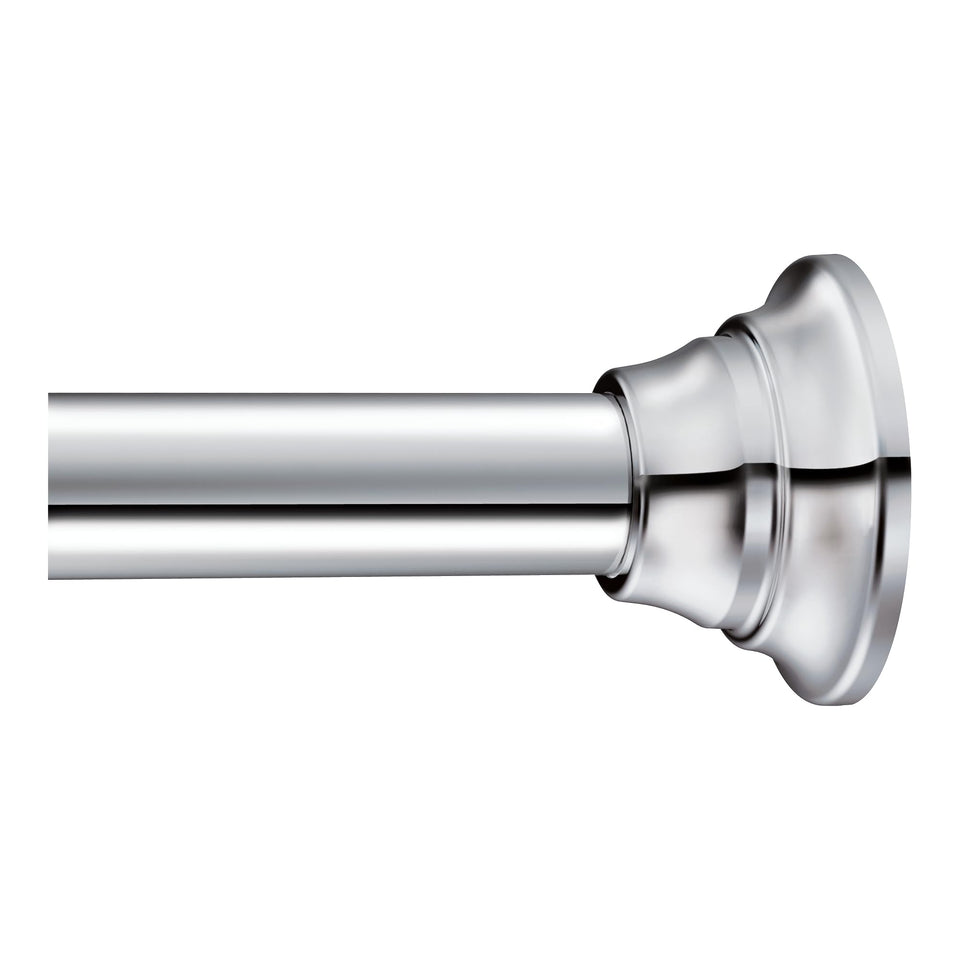Moen TR1000CH chrome extended rod showing adjustable length for versatile fit.
