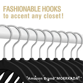 MOERKADA corrosion-free, durable hangers resist rust in humid closets.