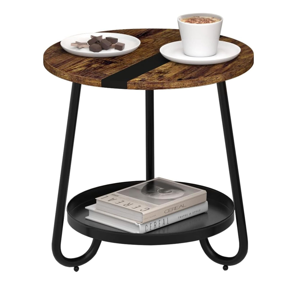 MOFAIN round-coffee-table-top showcases compact design ideal for laptops and drinks