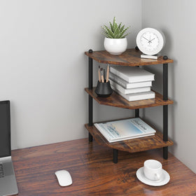 MOFAIN desktop corner shelf highlights compact, space-saving design for small desks.