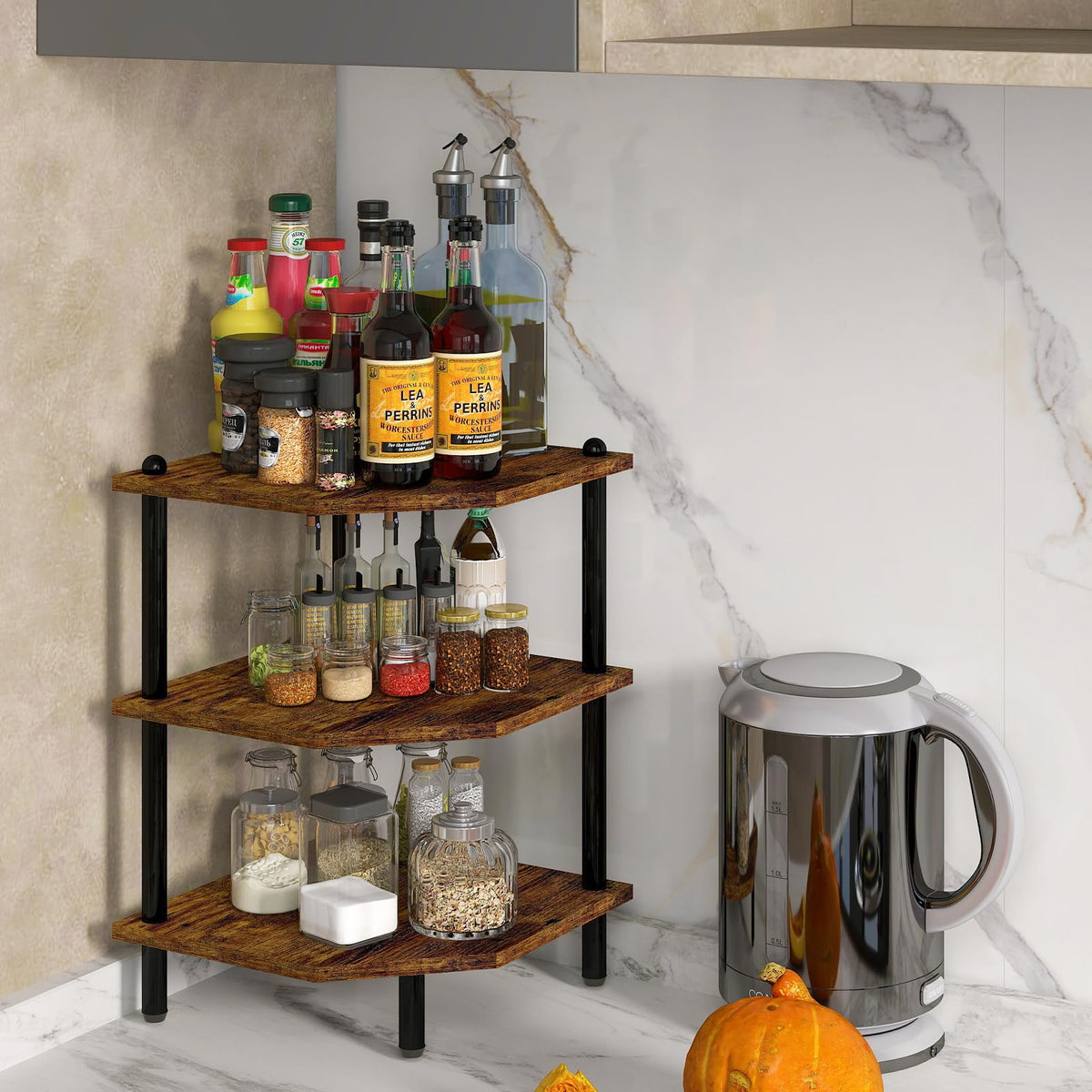 MOFAIN wood-metal contrast design demonstrates sturdy construction for everyday use.