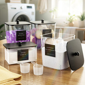 Moforoco wide-mouth jars simplify filling and scooping powders or pods.