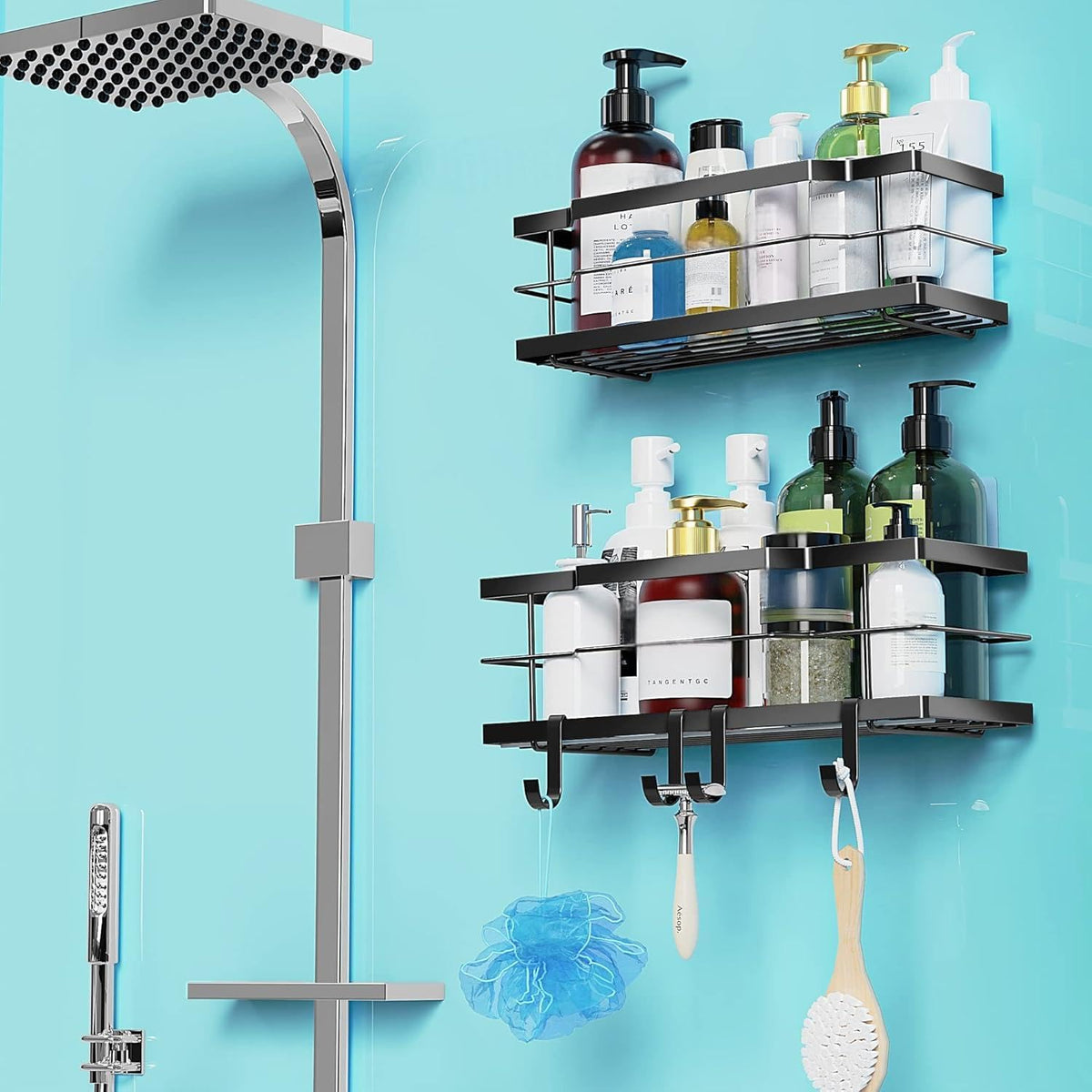 Moforoco camper-friendly rack makes small bathrooms feel organized