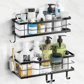 Moforoco shower caddy wall-mount stores bathroom essentials neatly