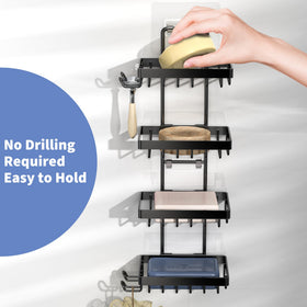 Moforoco wall-mounted soap holder no drilling for easy wall protection.