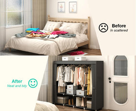 MOGELAFOO storage with folds and compartments keeps items organized
