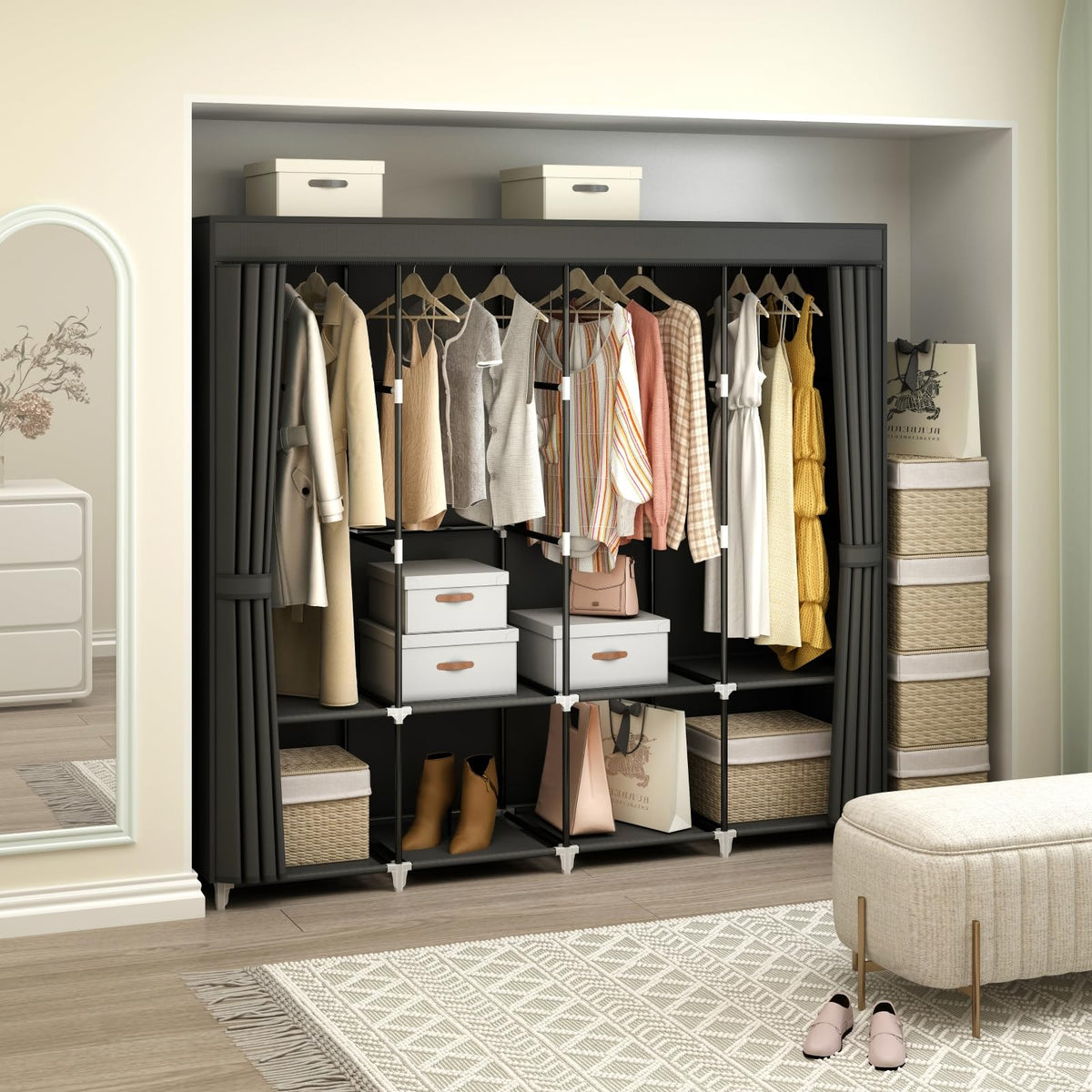 MOGELAFOO multi-rack setup enabling flexible space management