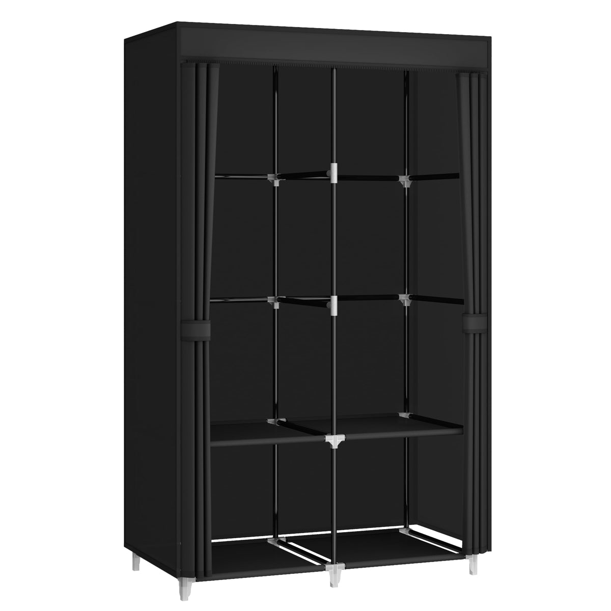 MOGELAFOO wardrobe with two hanging rods for organized tops and jackets
