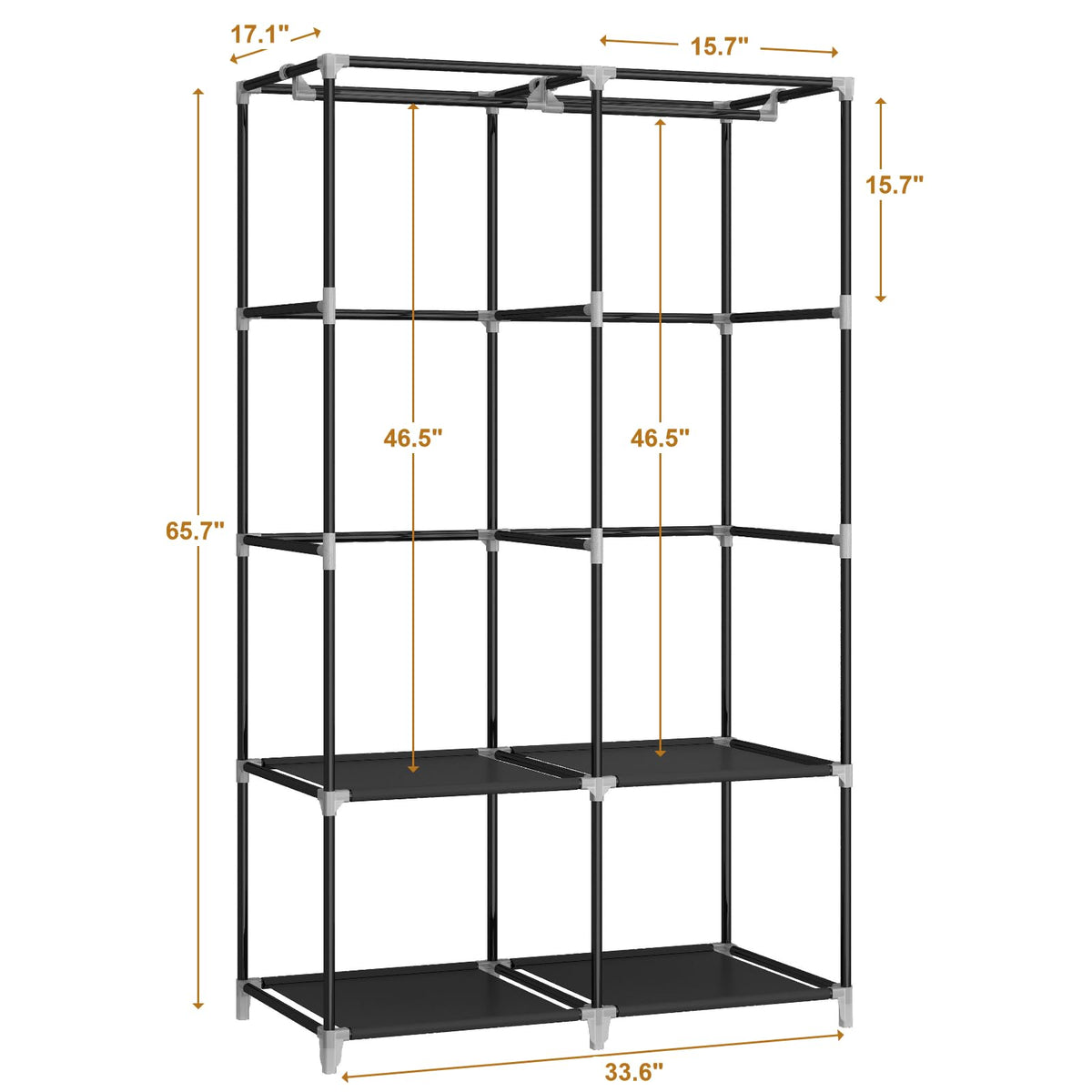 MOGELAFOO easy-assembly closet setup with no tools required