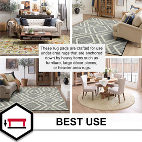 Mohawk Home rug pad protects hardwood floors from scratches and wear.