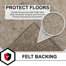 Cut-to-fit Mohawk Home rug pad underlay for precise sizing.