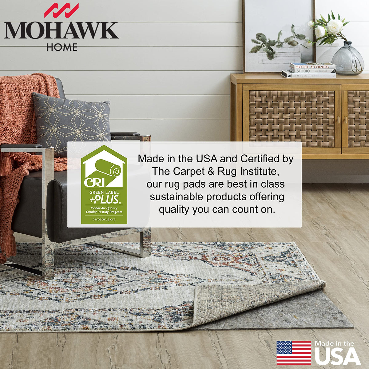 Mohawk Home floor protection photo demonstrating scratch resistance on hardwood