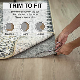 Mohawk Home non-slip rug pad 1/4-inch cushion provides soft support and noise reduction