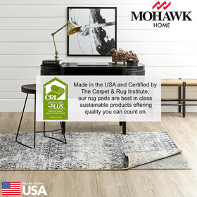 Mohawk rug pad cleans easily by vacuuming or shaking away dust