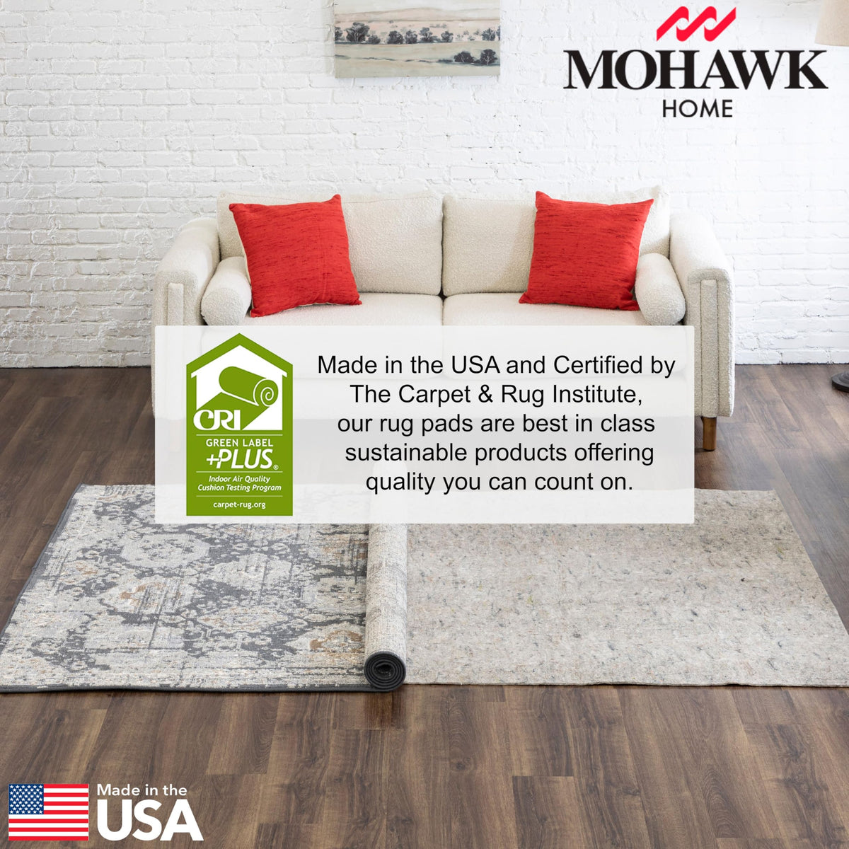 Mohawk Home rug pad in kitchen offering anti-slip stability