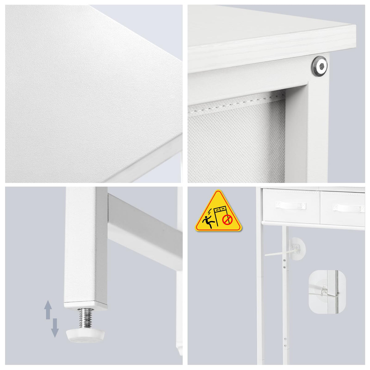 MOHOPE adjustable feet and anti-tip fittings enhance stability on uneven floors