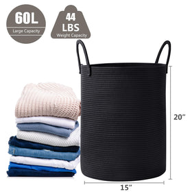 MOJOSCEND 60L hamper with handles front view for easy transport