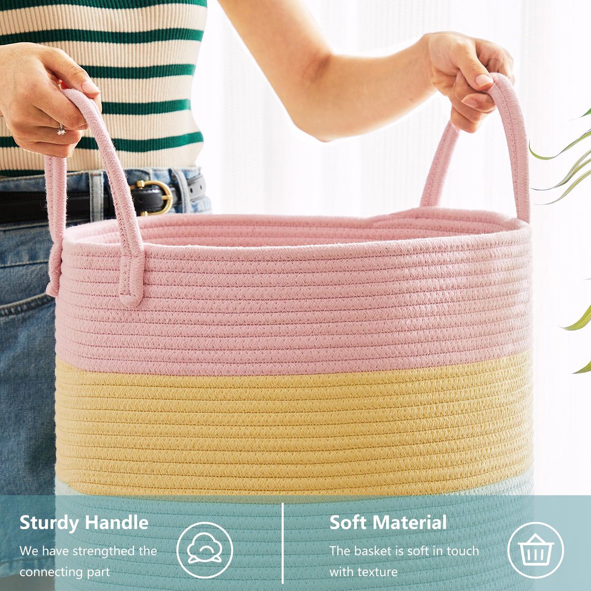 MOJOSCEND foldable, washable basket for compact storage